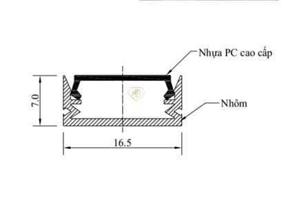 Thanh nhôm led chữ U-509 1