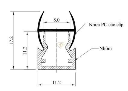 Nẹp kính NK-008 1