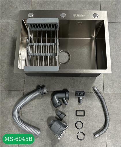 Chậu rửa nhà bếp 1 hố, phủ Nano kháng khuẩn: MS-6045B